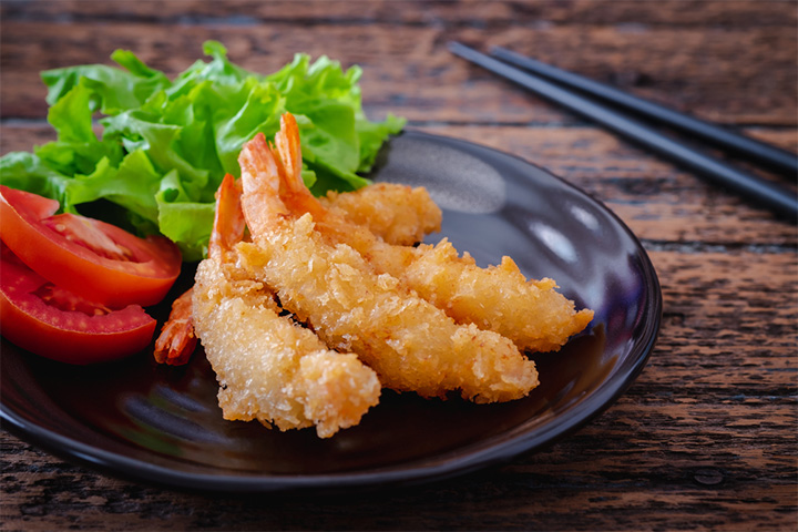 Golden shrimps healthy snacks for kids