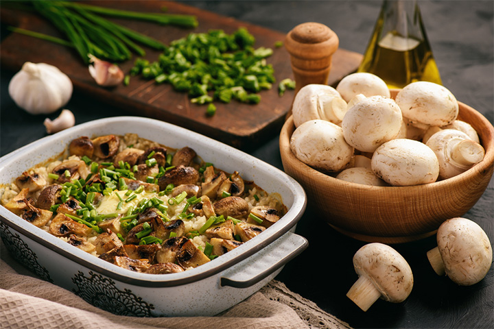 Mushroom rice kid-friendly casserole recipe