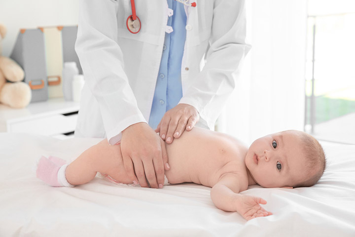 Doctor may gently palpate the baby's abdomen 