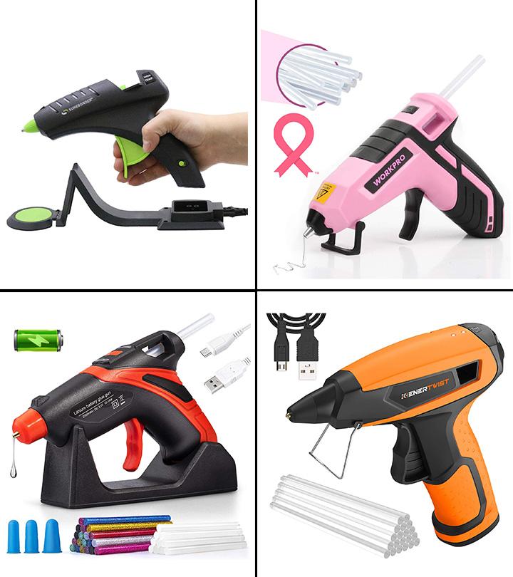 Pink Power Cordless & Portable Mini Hot Glue Gun Kit with 20