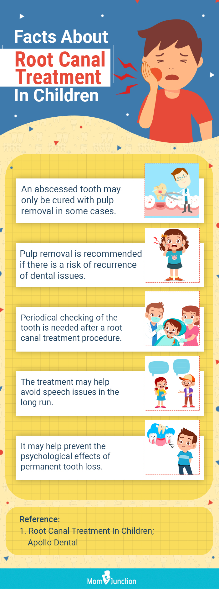 facts about root canal treatment in children (infographic)