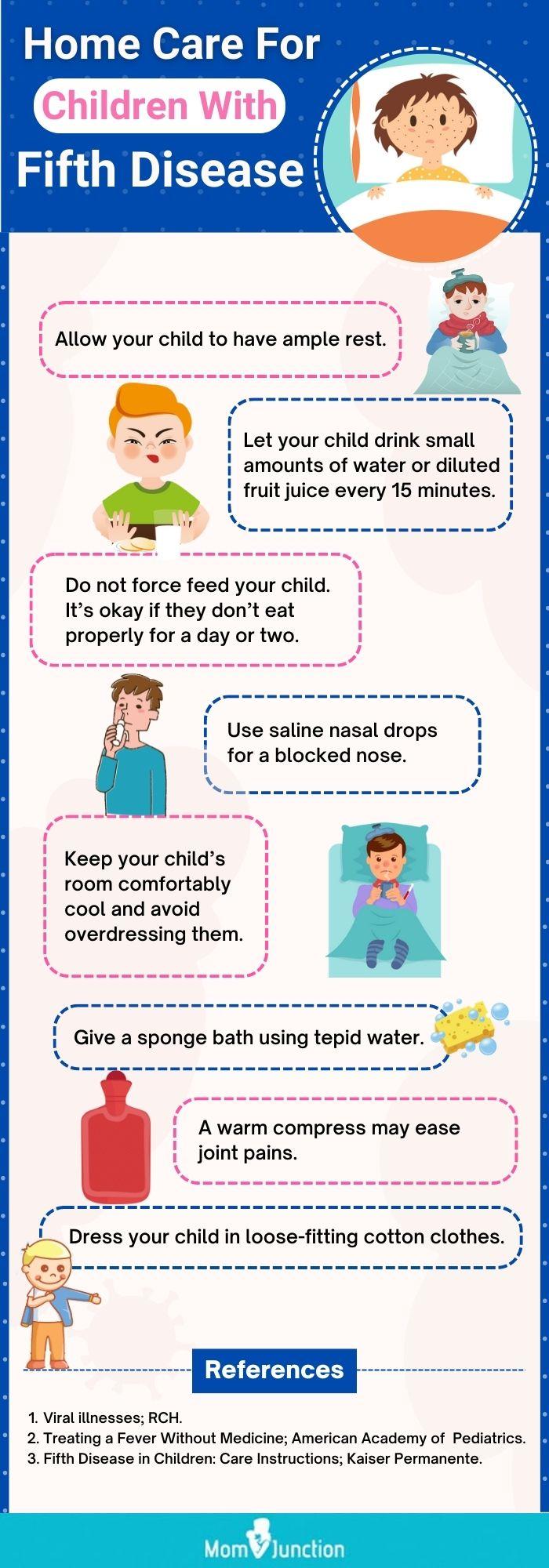 home care for children with fifth diasease (infographic)