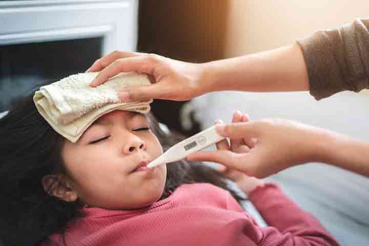 Fever is a symptom of Bronchitis in children.