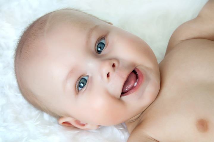 The first tooth generally appears by the age of six months.