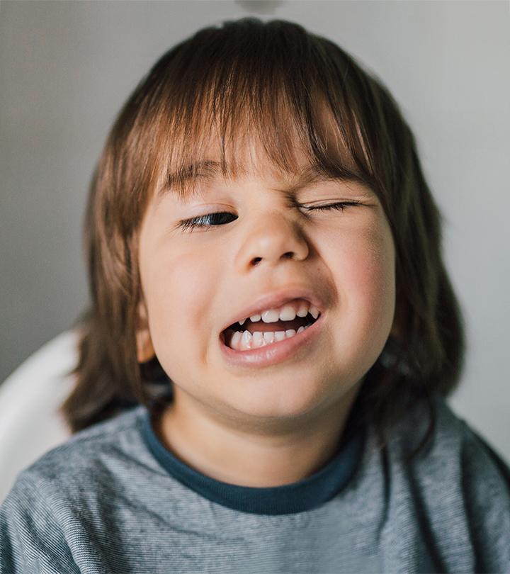 A Child Suffering From Tics