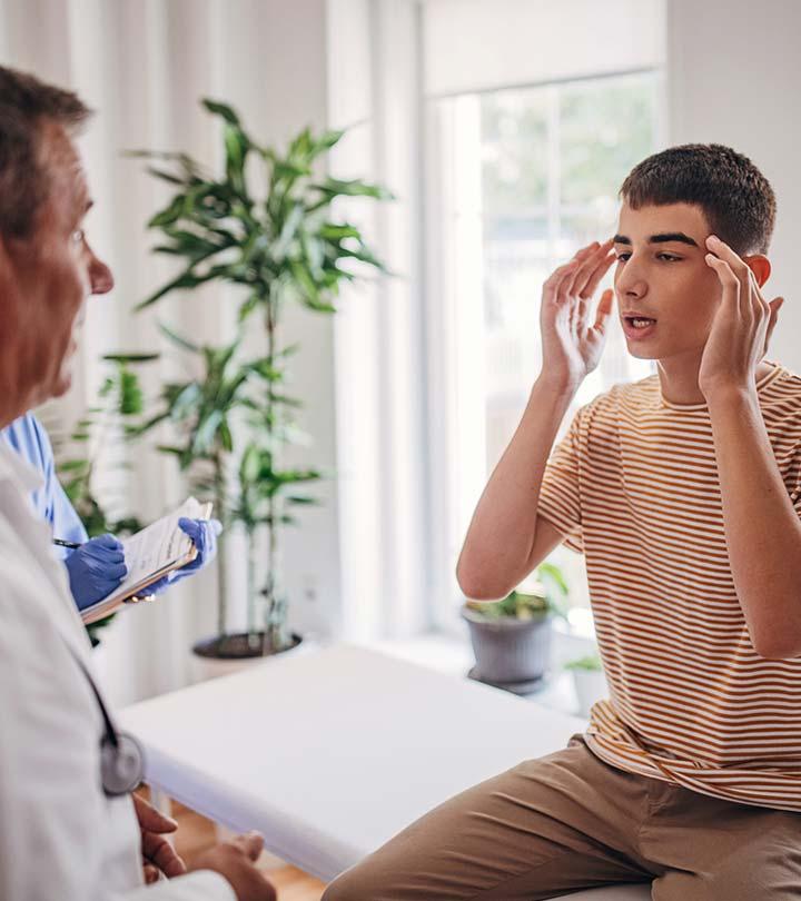 Teen With Migraine, Representing Types And Treatments