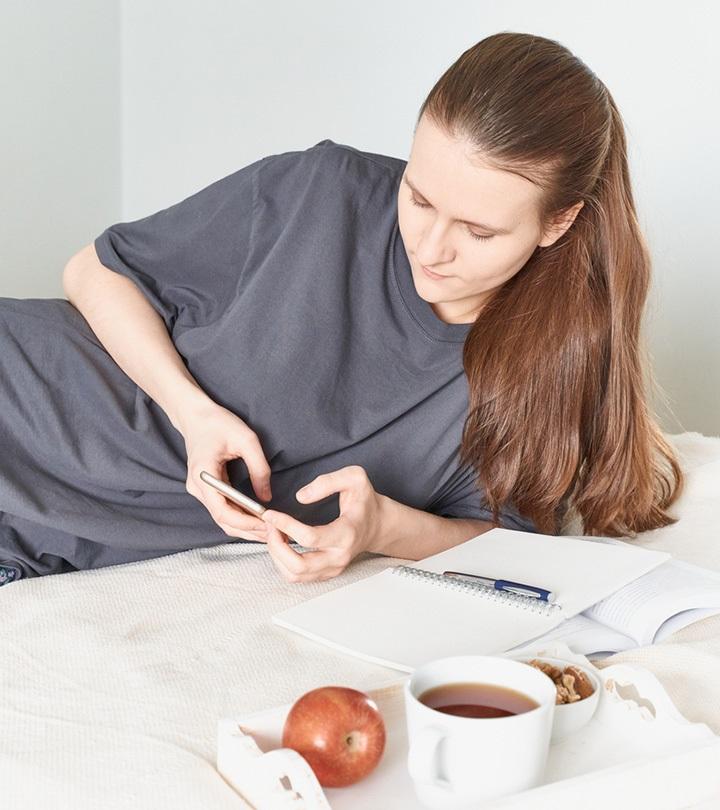 A Teenage Girl Using Social Media On Phone