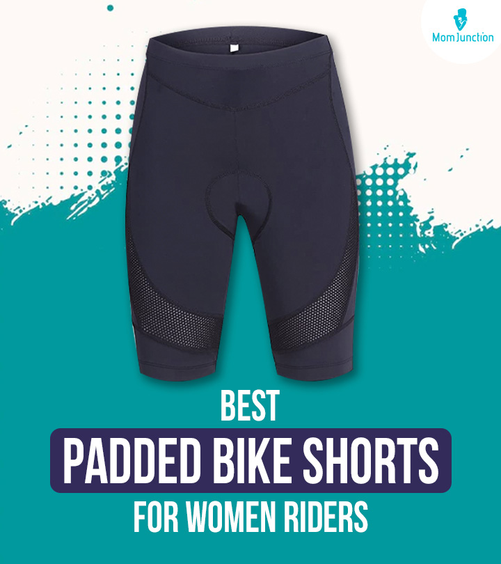 Bike in women's padded lycra bike pants •