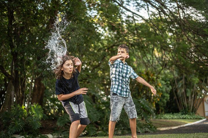 Air Raid is a fun camping activity with water balloons