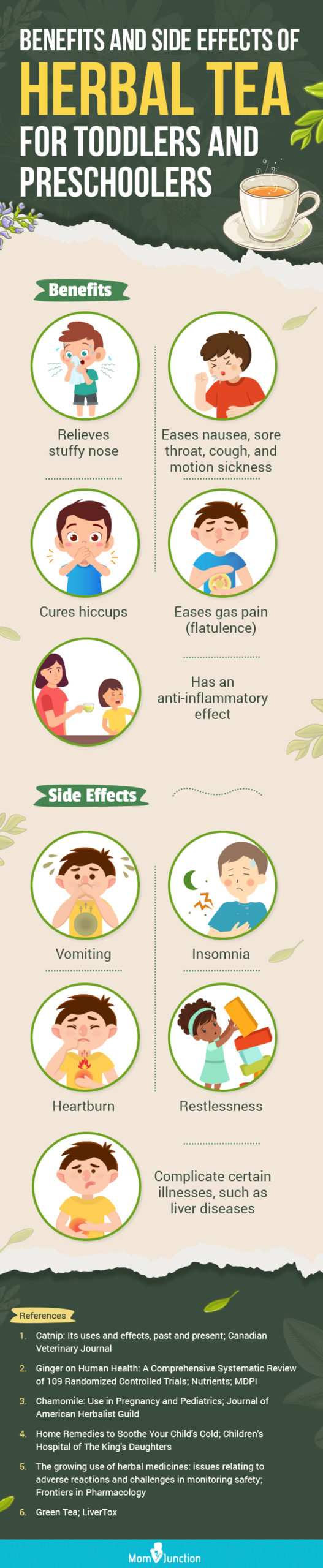 herbal tea for toddlers (infographic)