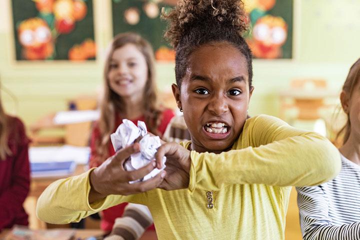 A child displays destructive behavior