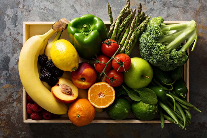 Add five portions of fruits and vegetables in your diet