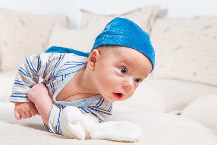 Babies roll over to their tummy at around six months 