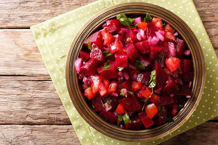 Beetroots and tomatoes may cause reddish stools