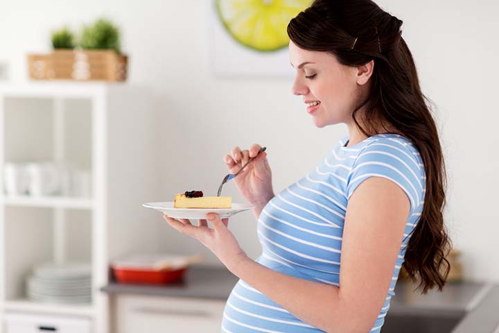 Cravings for junk food may cause acne during pregnancy.