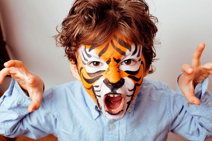 10 Cute Ideas For Tiger Face Paint For Kids