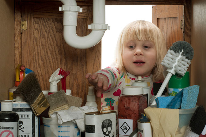 Keep all cleaning products away from your kids
