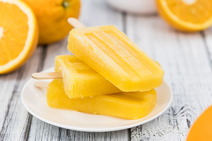Make orange juice popsicles for a fun way to consume them