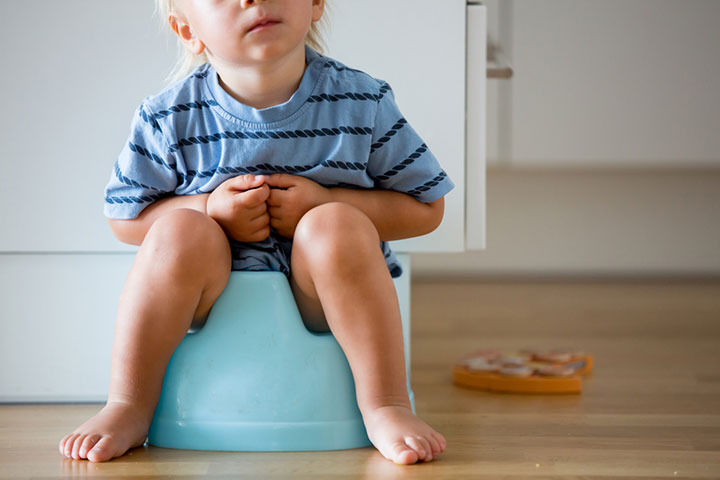 Most toddlers feel comfortable on the potty chair 