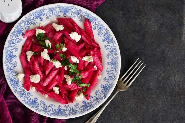 Pasta in beet sauce recipe for kids