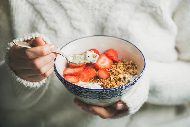 Pick nutritious and soothing foods, like oatmeal