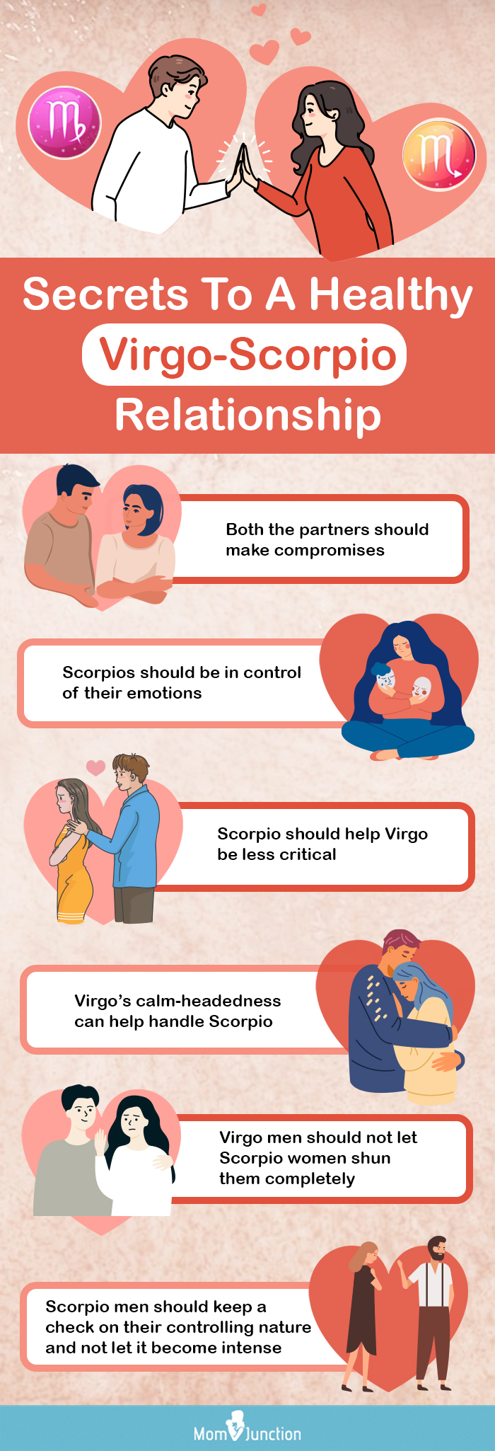 secrets to a healthy virgo scorpio relationship (infographic)