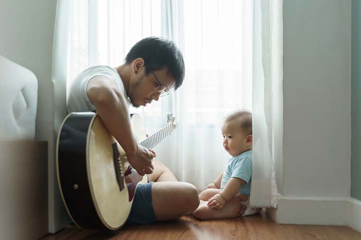 Sing a song and encourage your baby to join