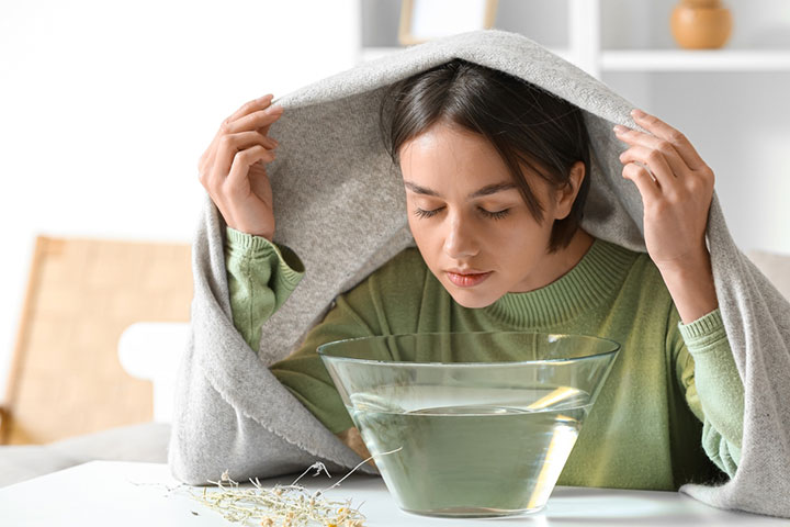 Steam inhalation may relieve a throat infection