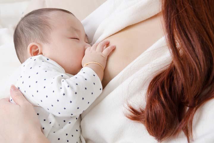 The baby may fall asleep at the breast during comfort nursing