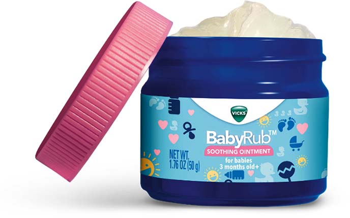 Vicks BabyRub should be used for babies aged three months and above