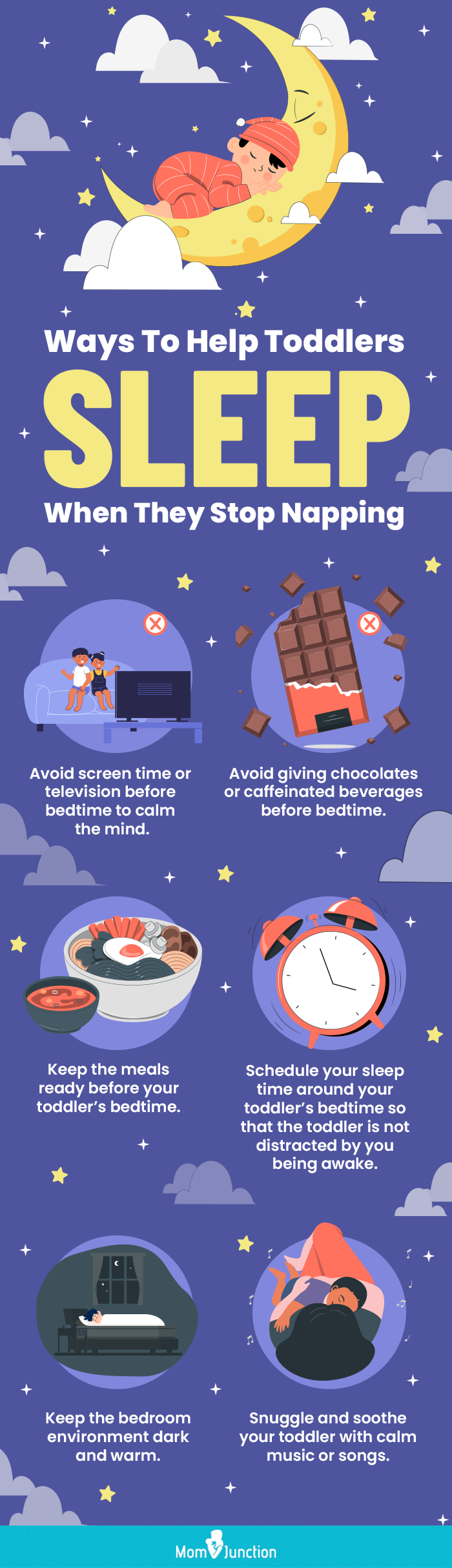 ways to help toddlers sleep when they stop napping (infographic)