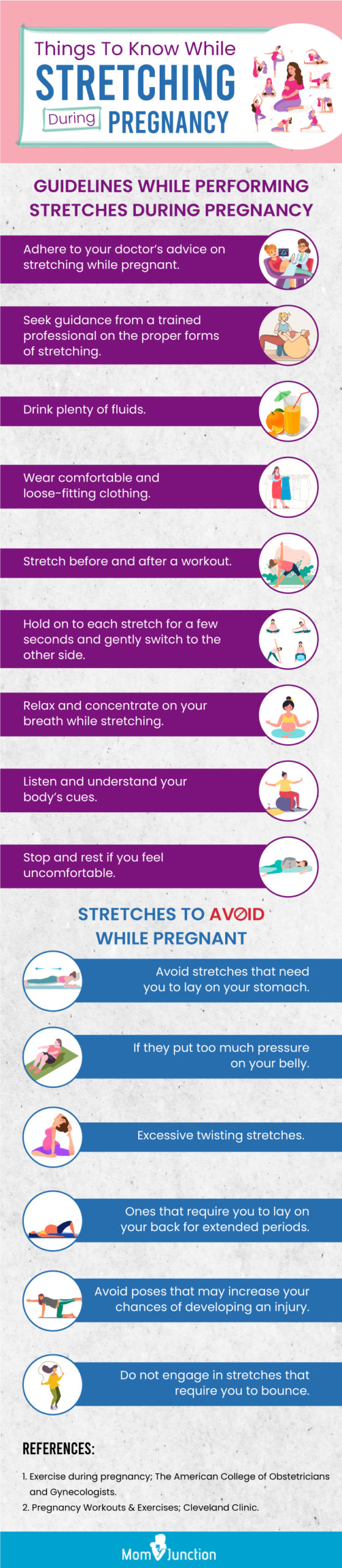 things to know while stretching during pregnancy (infographic)