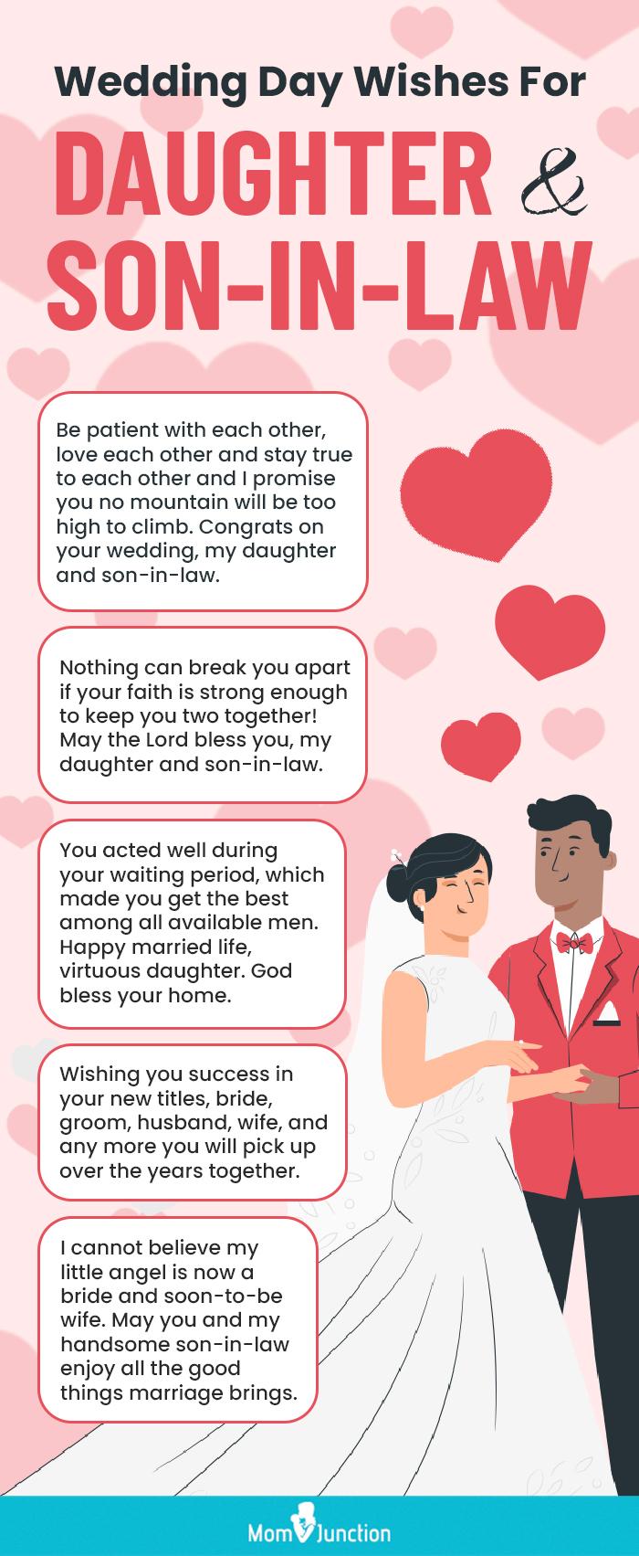 55+ Wedding Day Wishes For Daughter And Son-In-Law photo