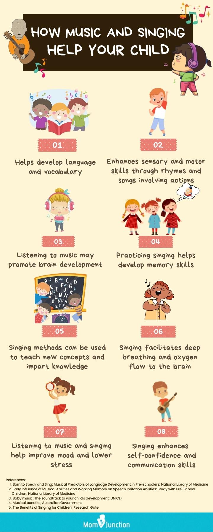 how music and singing helps your child (infographic)