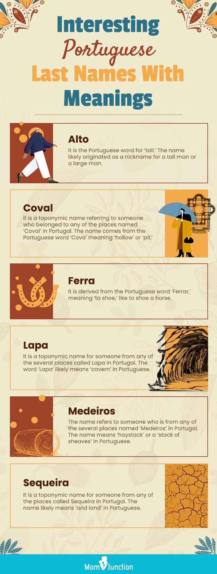 intresting portugese last names with meanings (infographic)
