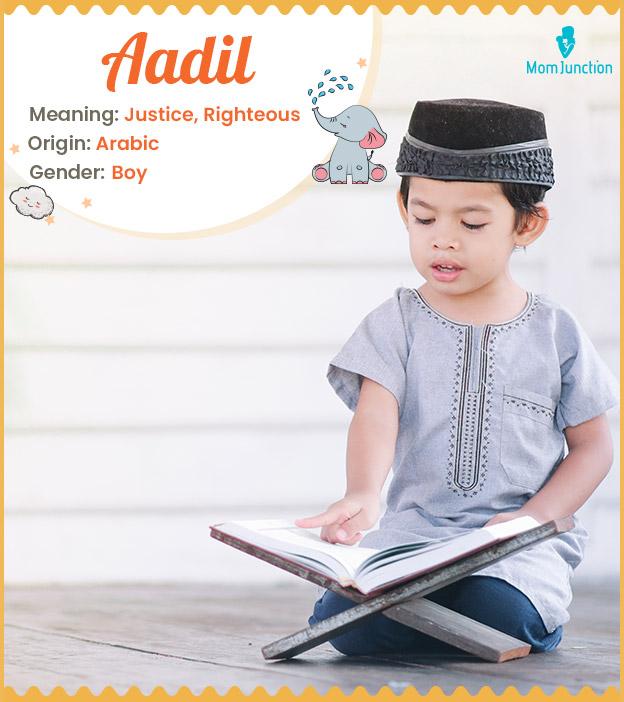 Aadhil, a boy name