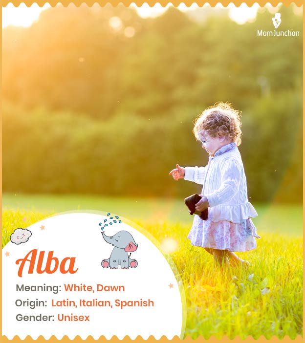 Alba meaning White, Dawn