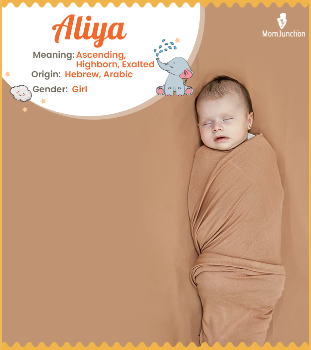 Aliya meaning Ascending, Highborn, Exalted