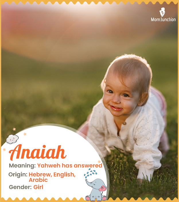 Anaiah, meaning God answers