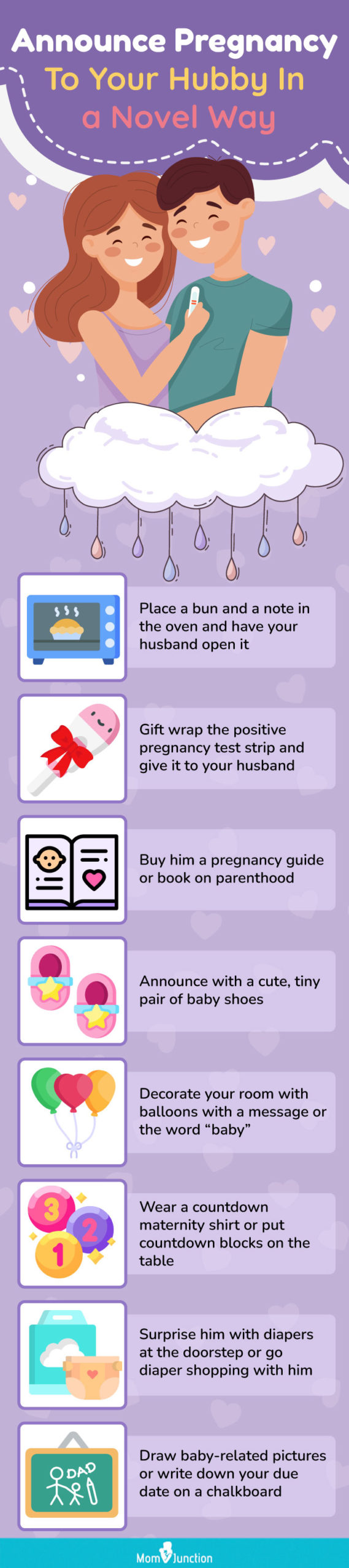 announce pregnancy to your hubby in a novel way (infographic)
