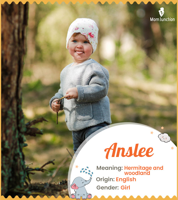 Anslee means hermitage and woodland