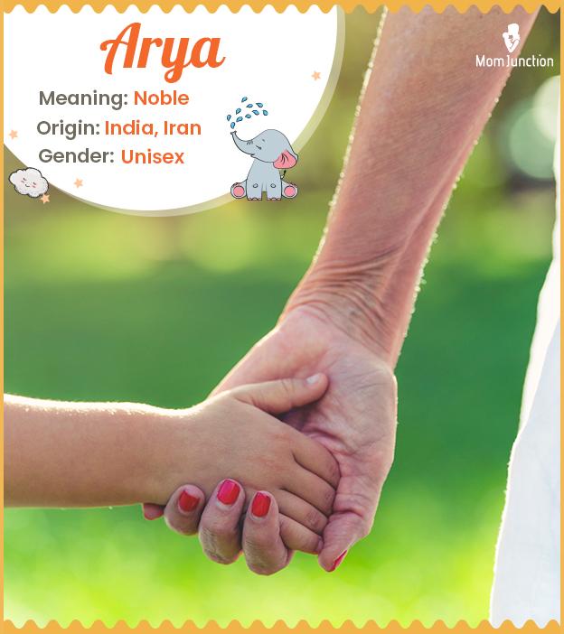 Arya, an Indian name