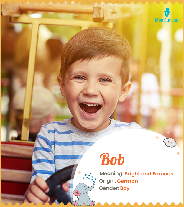 Bob, means bright and famous.