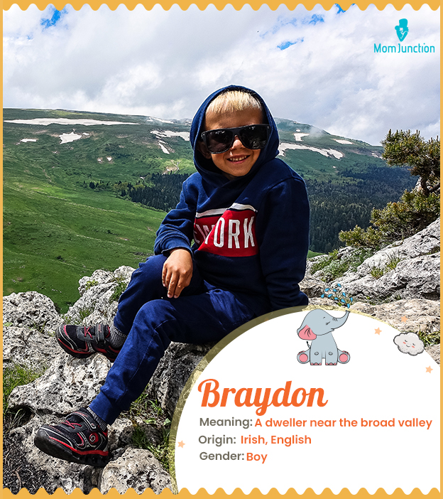 Braydon meaning Salmon, From Bradden, A dweller near the broad valley