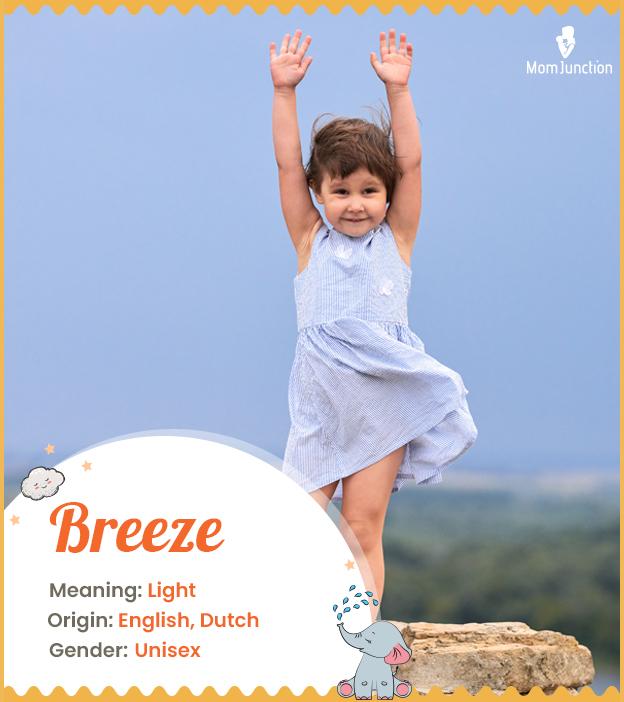 Breeze, meaning a light, gentle wind