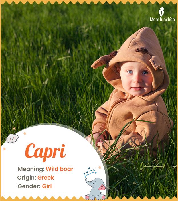 Capri Name Meaning, Origin, History, And Popularity