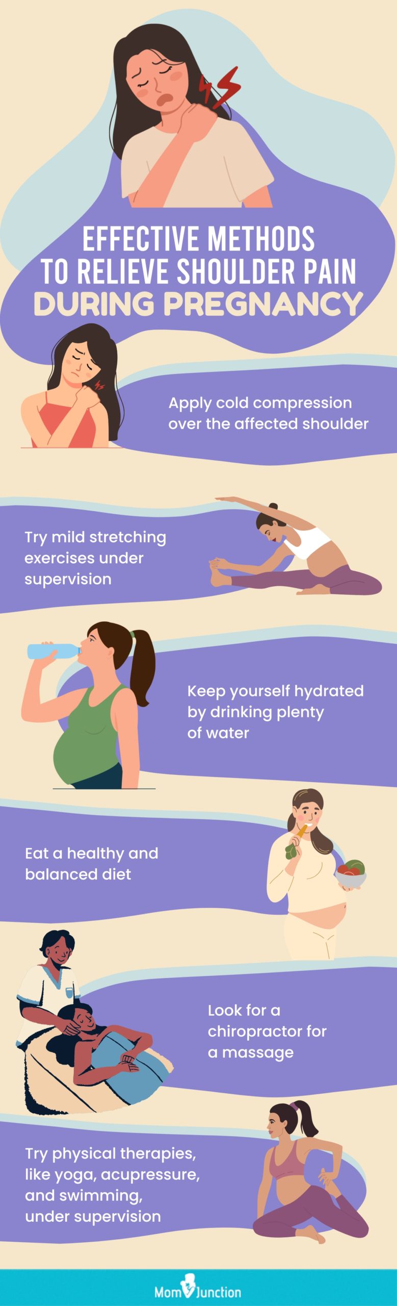 effective methods to relieve shoulder pain during pregnancy (infographic)
