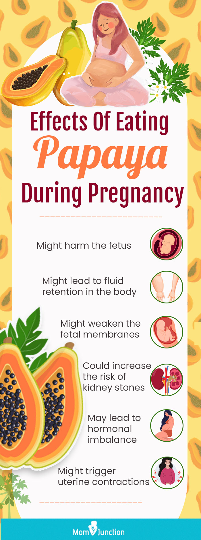 effects of eating papaya during pregnancy (infographic)