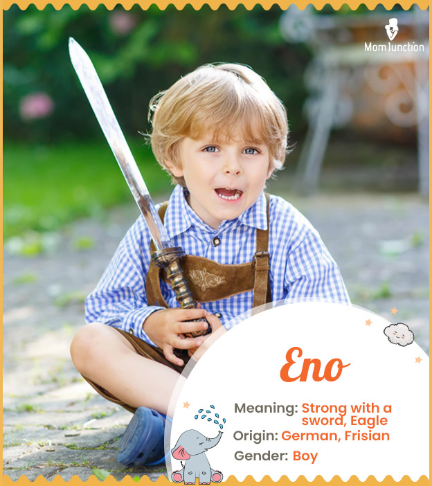 Eno meaning Strong with a sword, Eagle, Gift