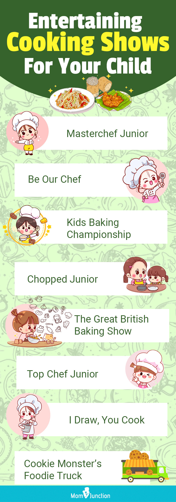 entertaining cooking shows for your child (infographic)